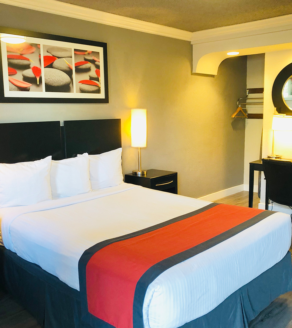 ENJOY YOUR STAY IN L.A.  WITH MODERN GUEST ROOMS AND AMENITIES AT AFFORDABLE PRICES.